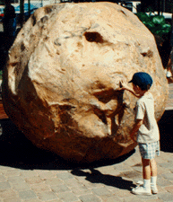 boy and rock
